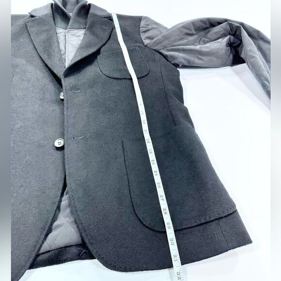 Cardinal of Canada black double layer cashmere wool sport coat jacket M - Picture 9 of 11